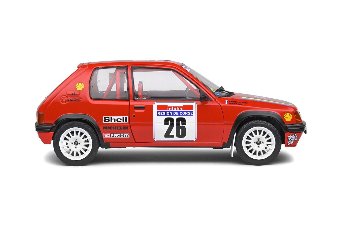 Peugeot 205 Rallye T.d. Tour De Corse 1990 #26 Rosso Solido 1:18 Nuovo 1/18