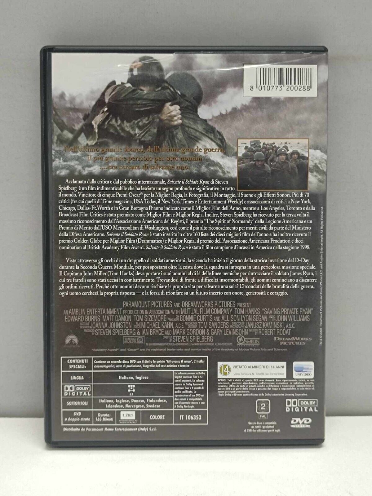 Salvate Il Soldato Ryan Film DVD Italiano Usato Ita Edizione 2 Dischi Tom Hanks
