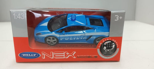 Lamborghini Gallardo Polizia Police Welly Nex 1:43 Nuovo 1/43