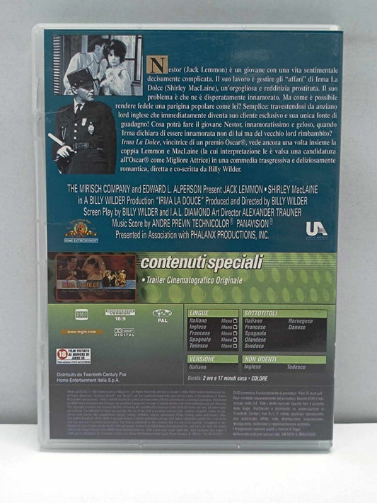 Irma La Dolce Film DVD Italiano Ita Usato Shirley MacLaine Jack Lemmon