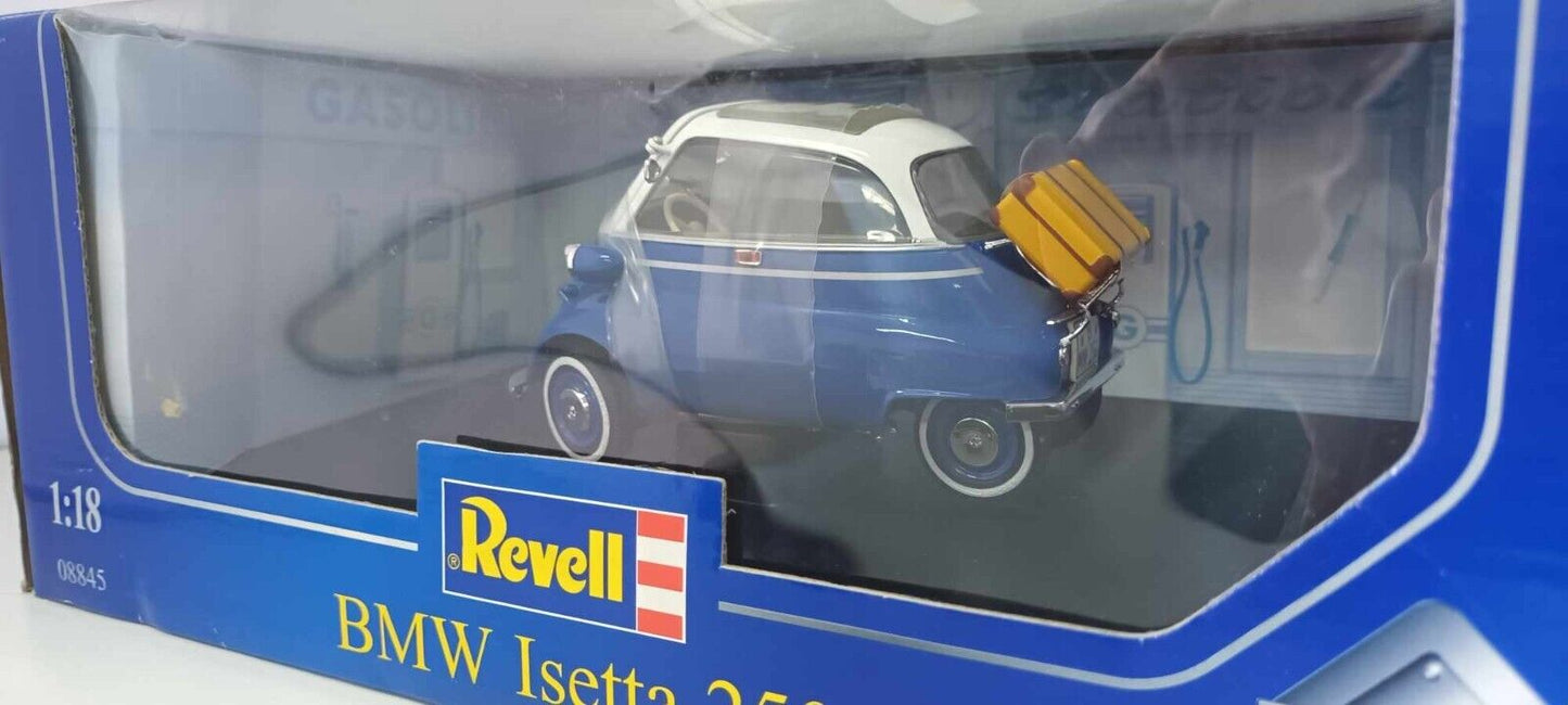 BMW Isetta 250 1959 Revell 1/18 Blu Usato + Box