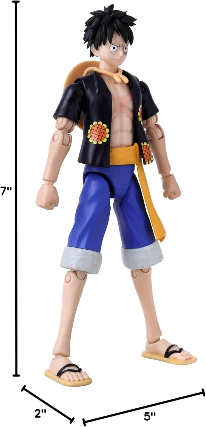 One Piece Monkey Luffy Dressrosa Action Figure Bandai Namco Anime Heroes Nuovo