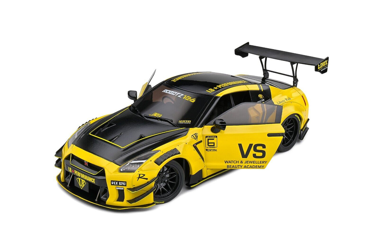Nissan GTR R35 LB Liberty Walk Type 2 - 2020 Yellow Giallo Solido 1:18 Nuovo