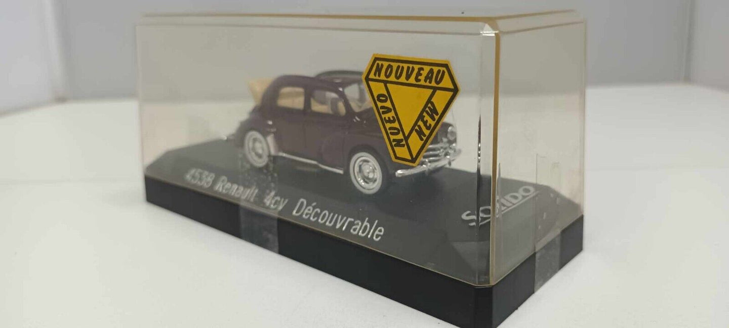 4538 Renault 4CV Decouvrable 4 CV Cabrio Solido 1:43 Miniature Usato + Teca Box