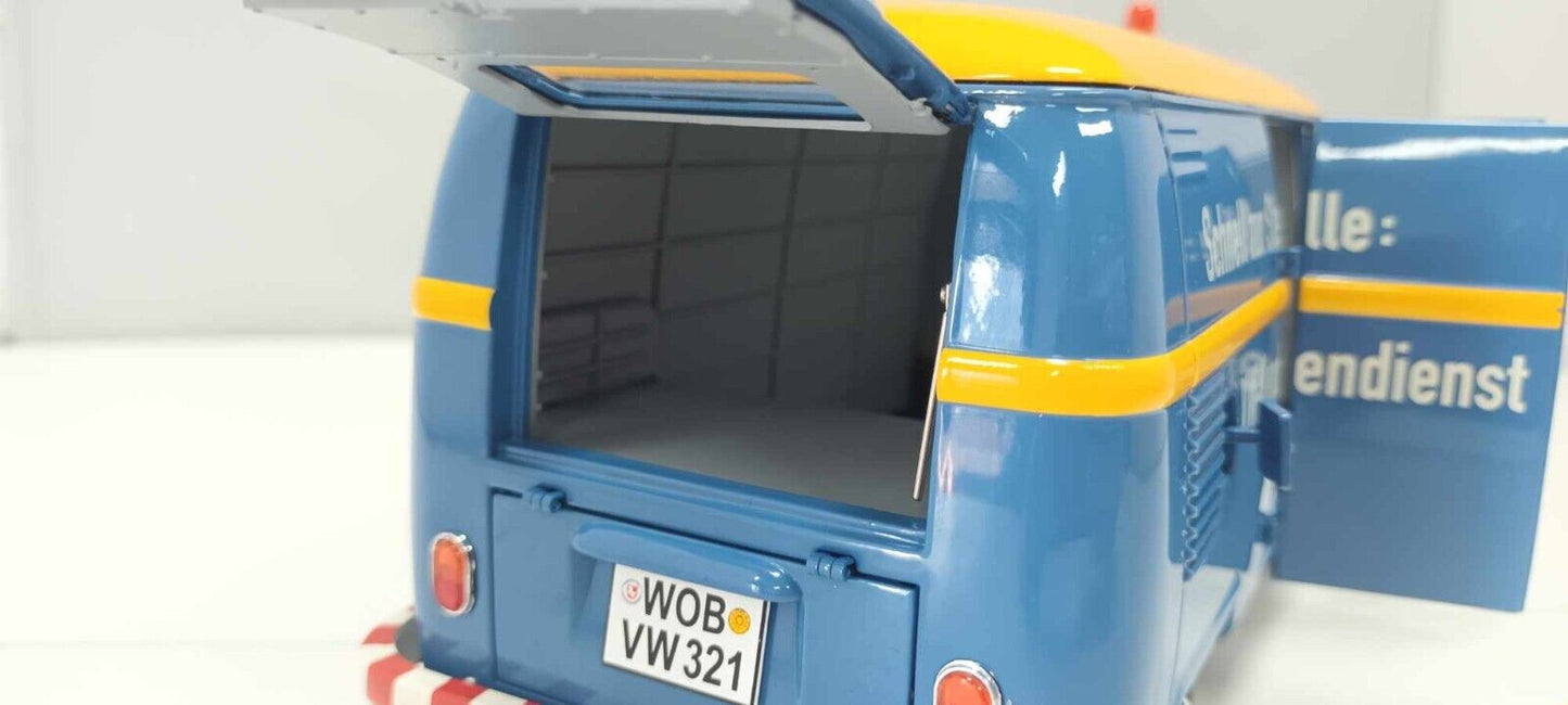Volkswagen T1 b Kastenwagen VW-Kundendienst Servizio Clienti Schuco 1:18 Usato