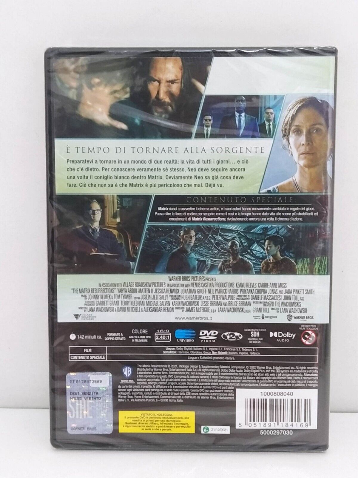 Film DVD Matrix Resurrections 2022 Nuovo Sigillato Keanu Reeves GM Shop