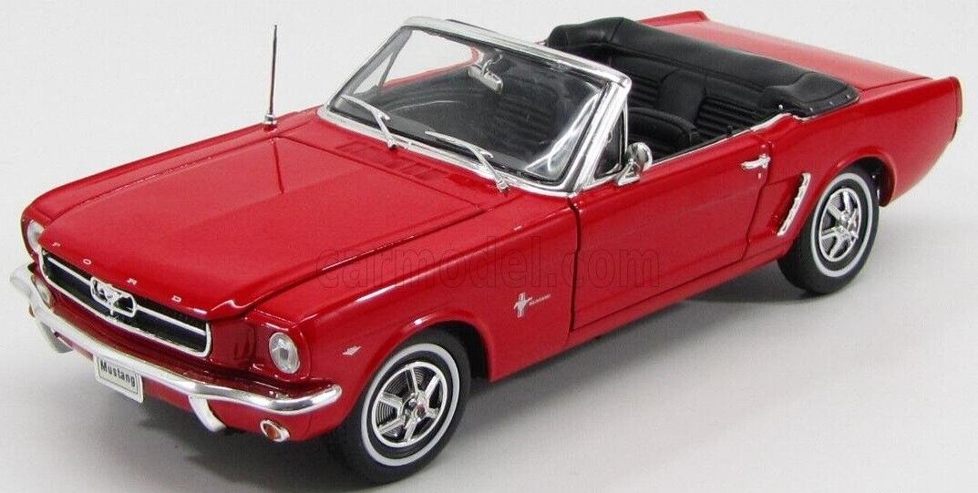Ford USA Mustang Cabriolet 1/2 - 1964 Red Rosso - Welly 1:18 Nuovo 1/18