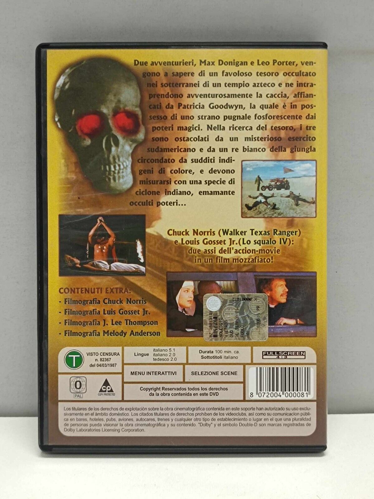 Il Tempio Di Fuoco Film DVD Italiano Usato Ita Chuck Norris