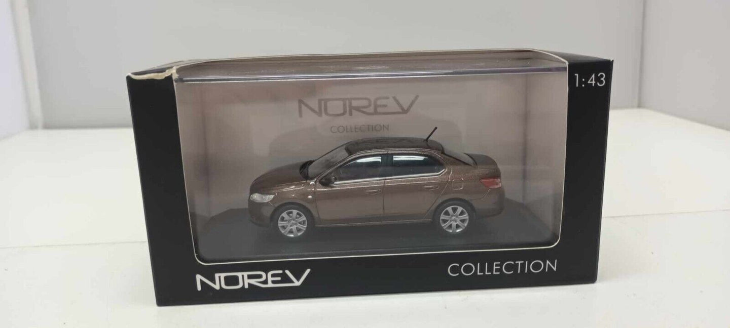 Peugeot 301 4 p 2012 Brown - Norev 1:43 Usato + Teca + Box