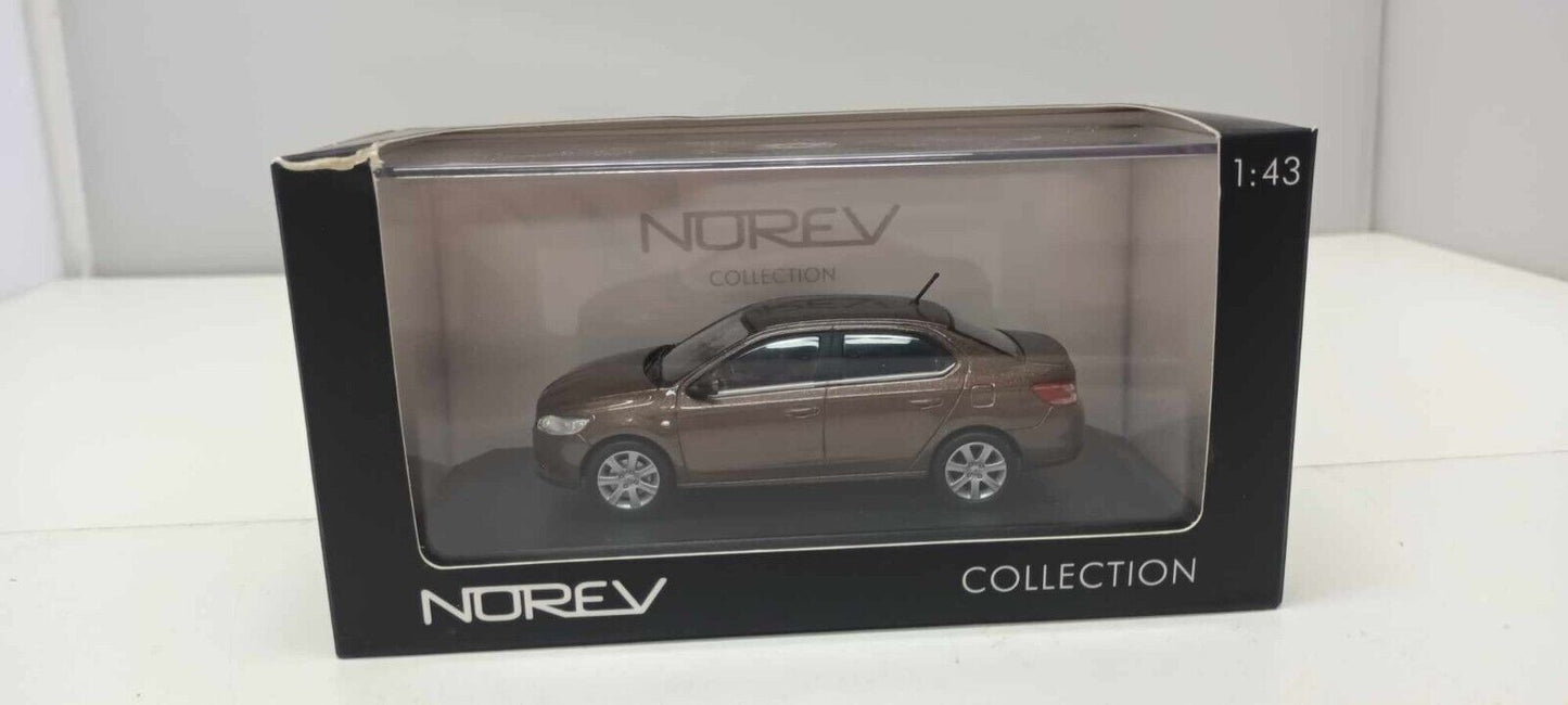 Peugeot 301 4 p 2012 Brown - Norev 1:43 Usato + Teca + Box
