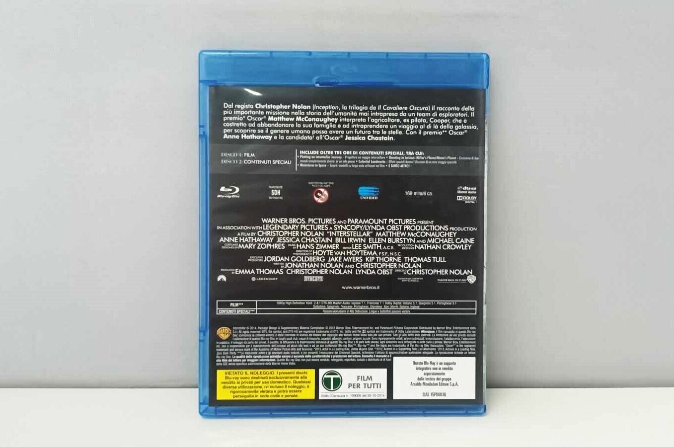 Interstellar Blu Ray Versione 2 Dischi Ita Italiano Christopher Nolan Usato