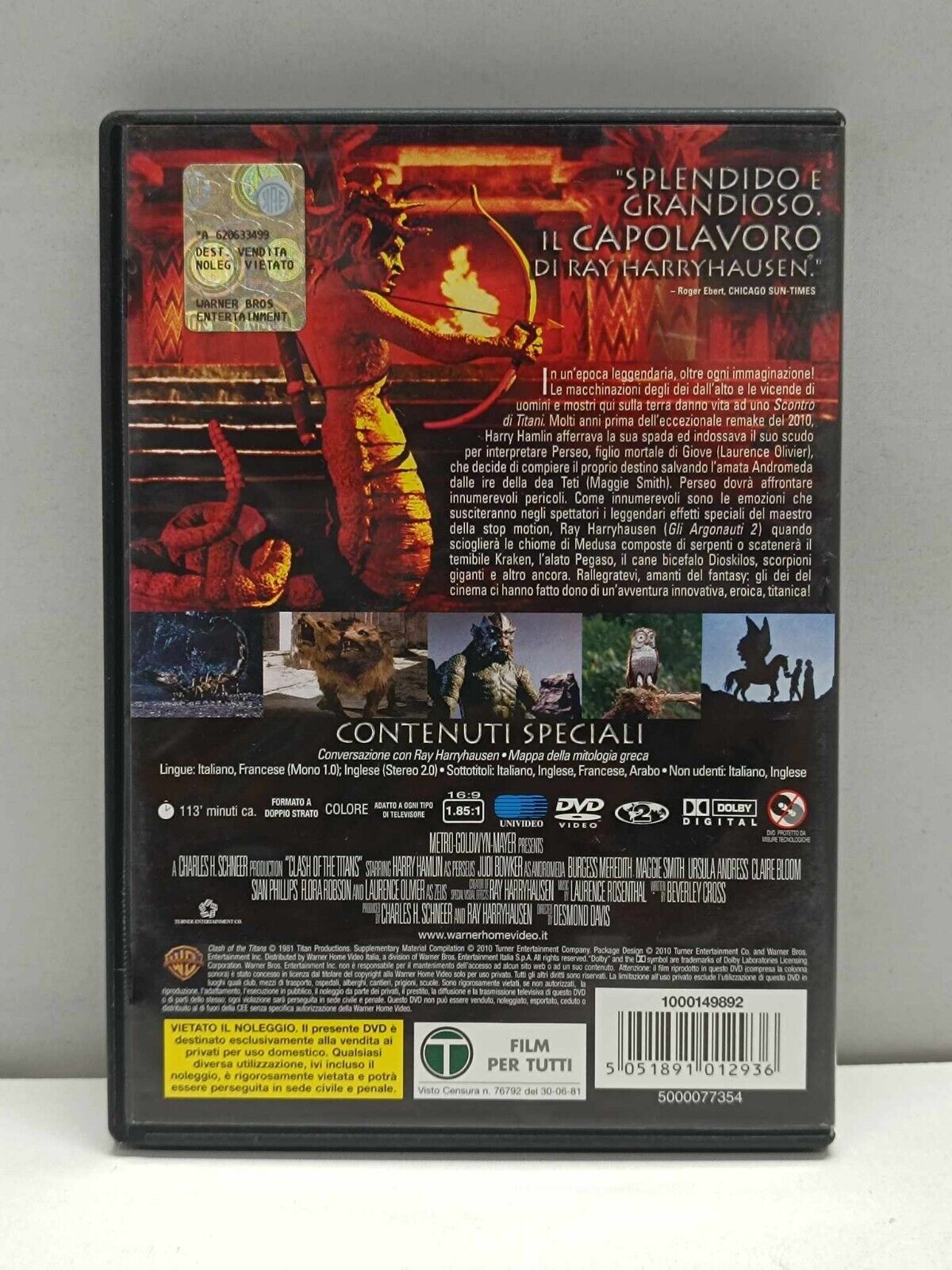 Lotto DVD Scontro Di Titani + Scontro Tra Titani + Furia Dei Titani Usato Ita