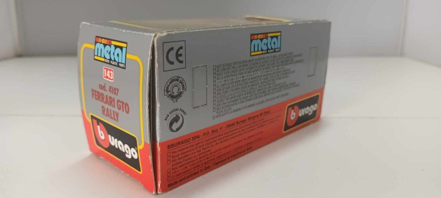 Ferrari GTO Rally Burago 1:43 Cod. 4107 Vintage Usato + Box
