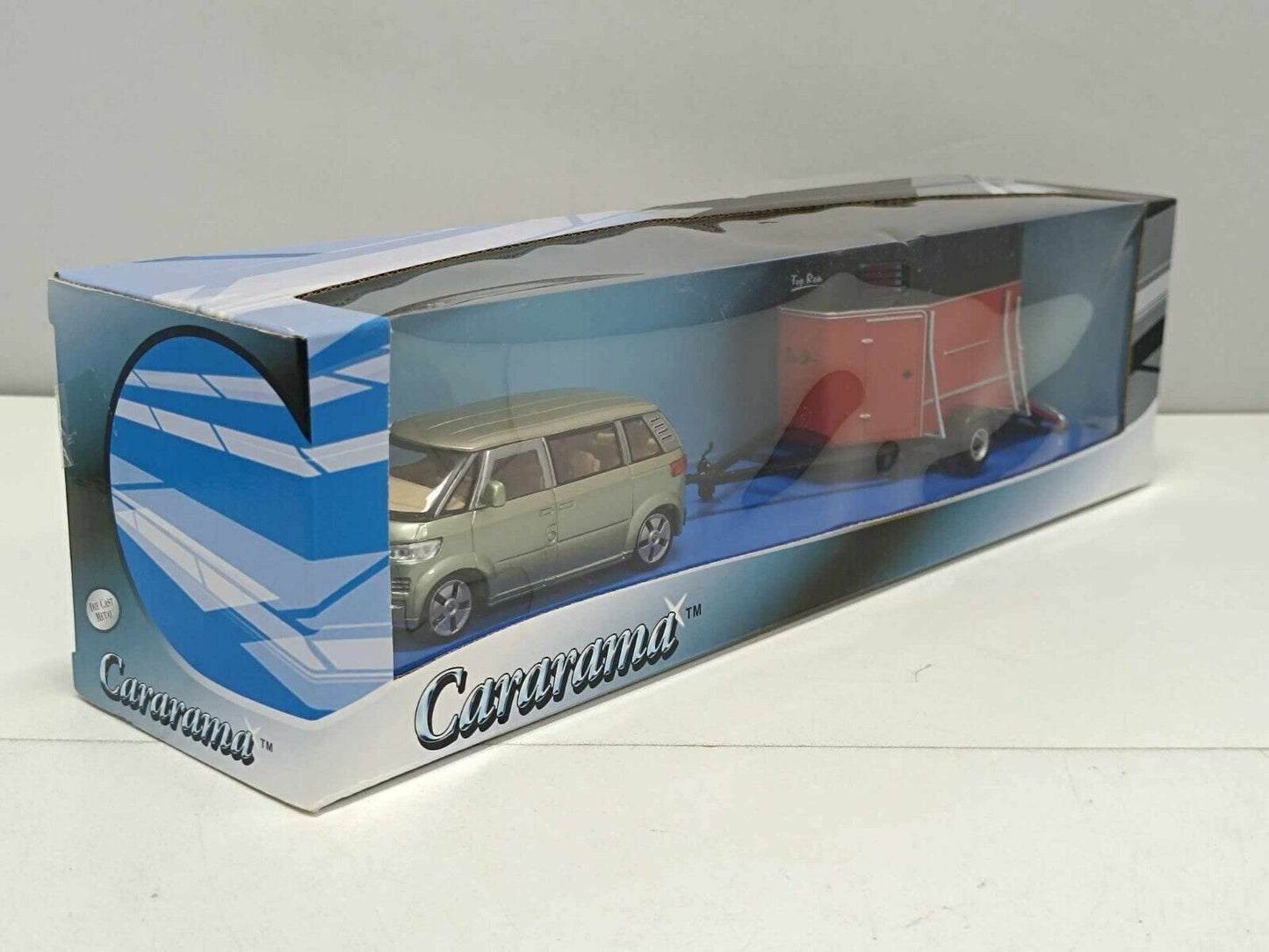 Volkswagen Microbus 2001 Verde  Green + Van Porta Cavalli - Cararama 1:43 Nuovo