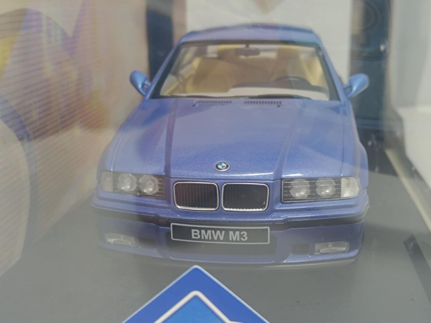 BMW E36 E 36 Coupé M3 Blue Blu Estoril 1990 Solido 1:18 Nuovo 1/18
