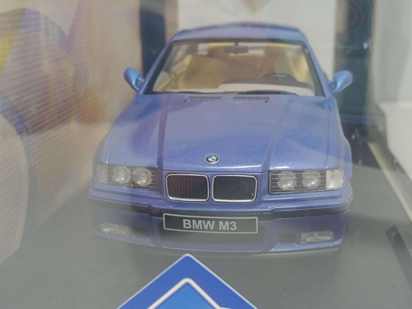BMW E36 E 36 Coupé M3 Blue Blu Estoril 1990 Solido 1:18 Nuovo 1/18