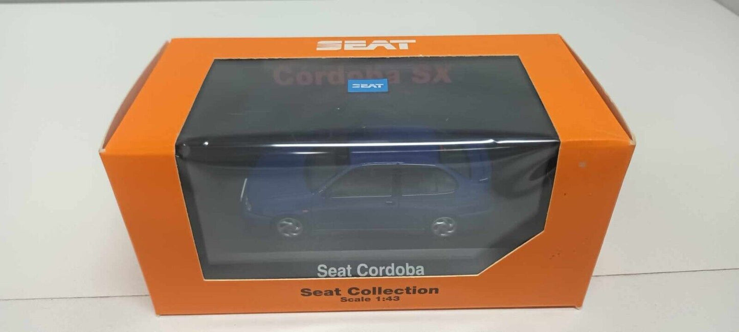 Seat Cordoba SX 1999 Herpa Seat Collection 1:43 Blu Metallizzato Usato + Teca