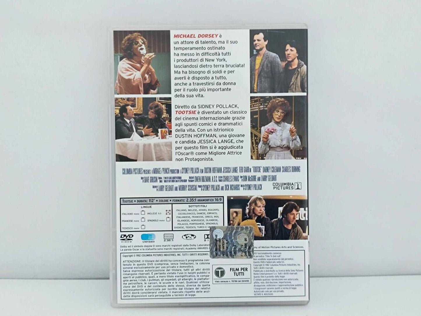 Tootsie Film DVD Italiano Usato Ita Dustin Hoffman Jessica Lange
