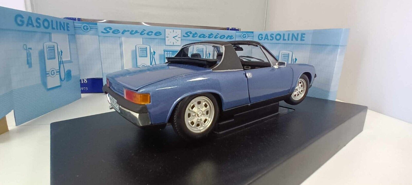 VW Porsche 914/6 Revell 1/18 Blu Metallizzato Blue Usato + Box Rara Very Rare