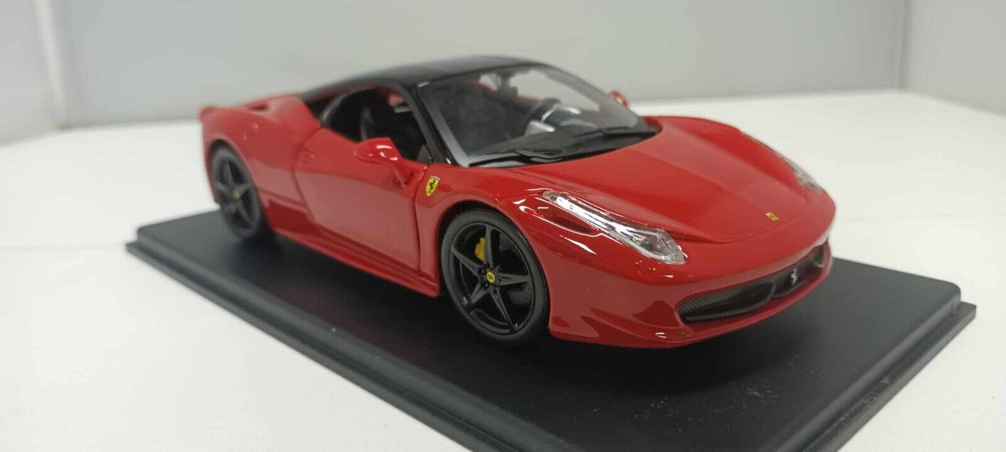 Ferrari 458 Italia 2009 Edicola / Burago Red 1:24 Ferrari Collection Usato