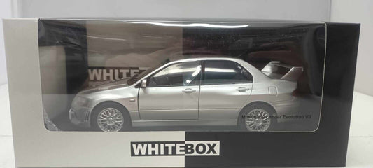 Mitsubishi Lancer Evolution VII RHD Silver 2001 Whitebox 1:24 Nuovo 1/24