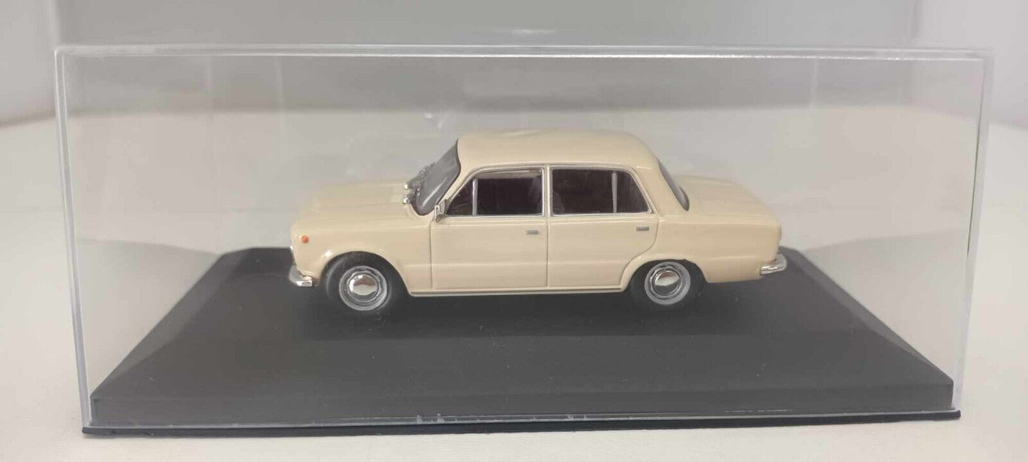 Fiat 124 L Berlina 1968 Beige Edicola 1:43 Usato + Teca Die Cast