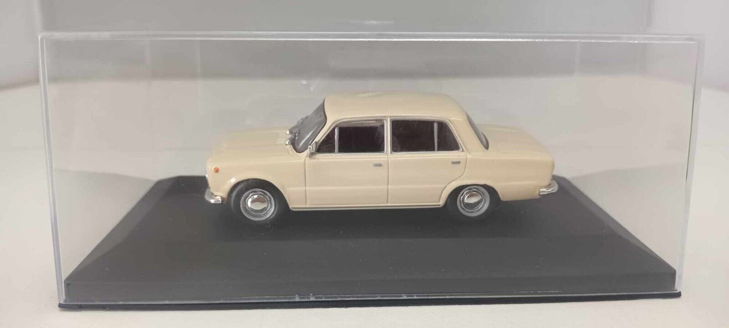 Fiat 124 L Berlina 1968 Beige Edicola 1:43 Usato + Teca Die Cast