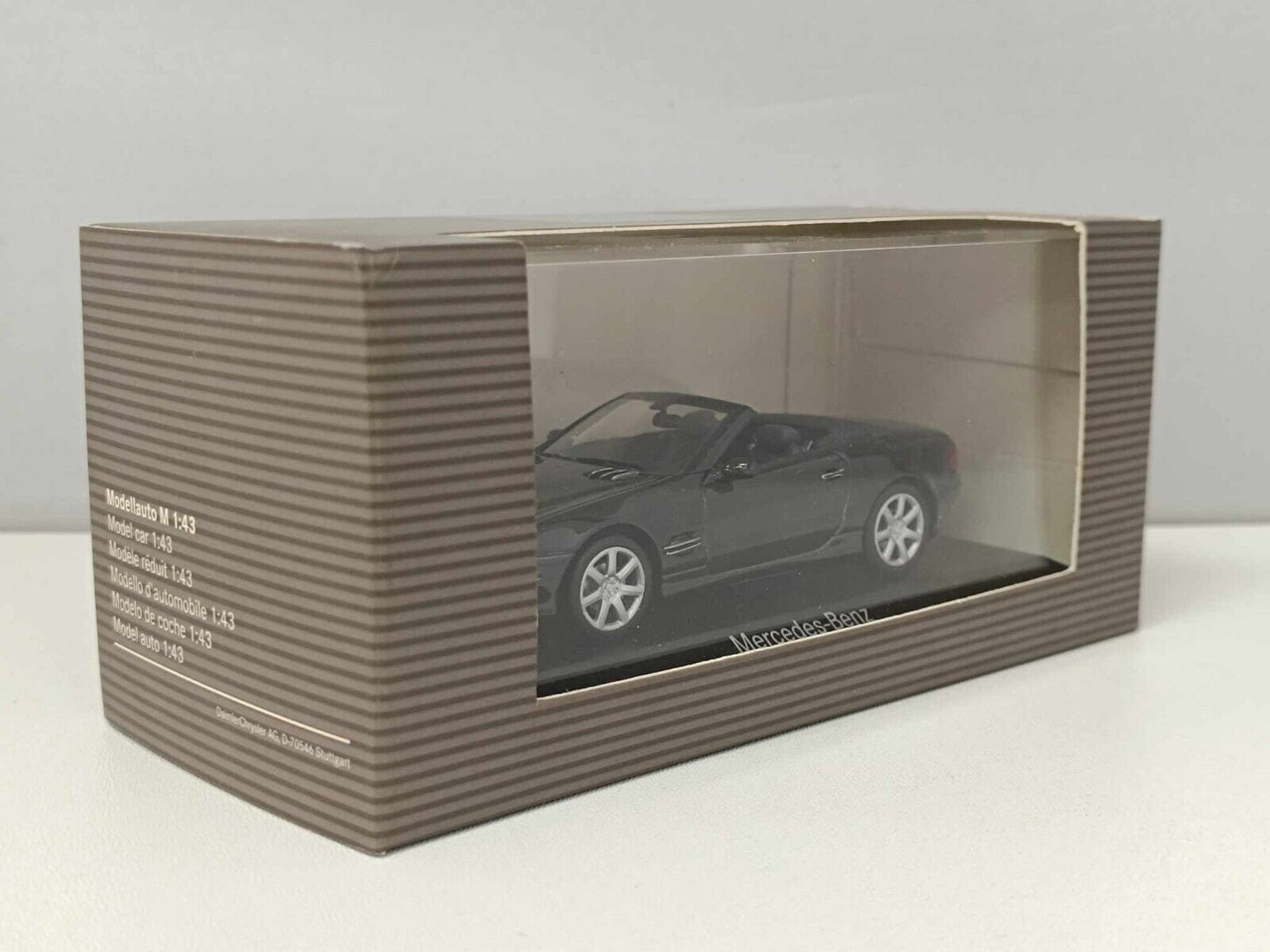 Mercedes-Benz SL-Klasse 2001 Minichamps 1/43 Black Met Usato Dealers Edition