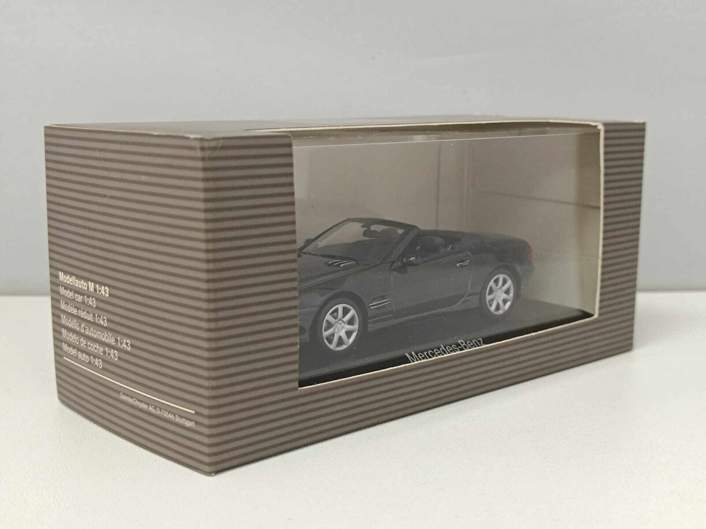 Mercedes-Benz SL-Klasse 2001 Minichamps 1/43 Black Met Usato Dealers Edition