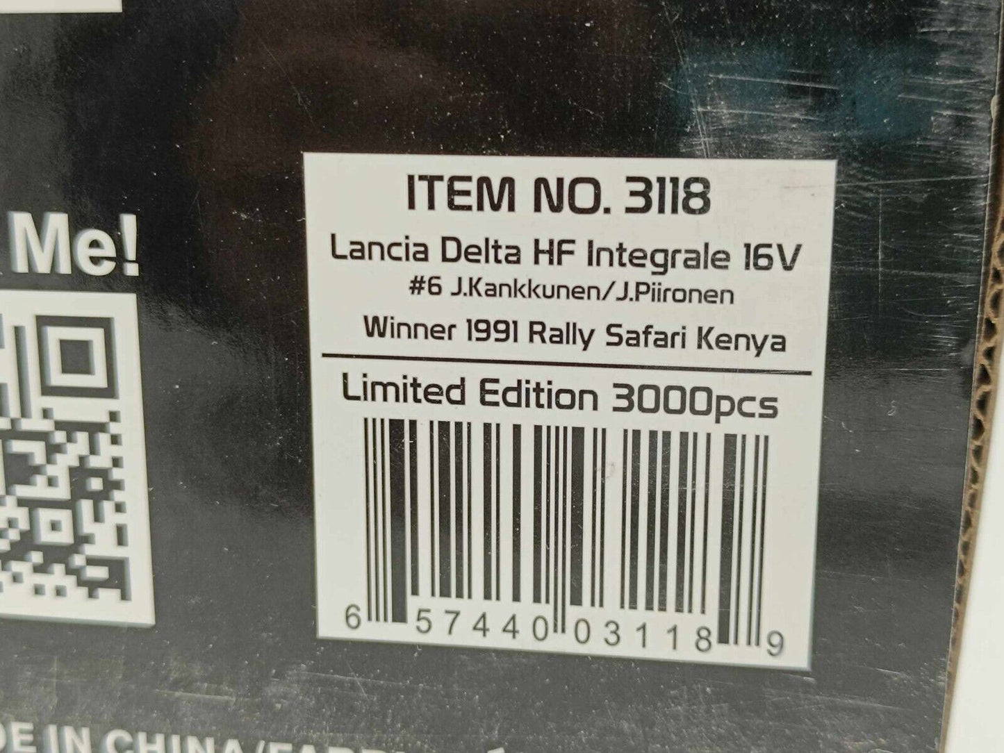 Lancia Delta HF Integrale 16v Winner 1991 Safari Kenya Kankkunen Sun Star 1:18