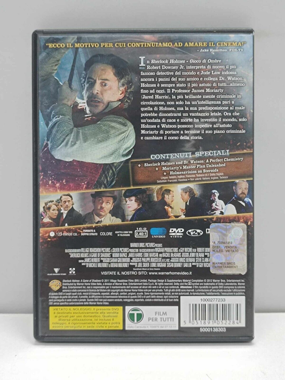 Lotto 2 Film Sherlock Holmes 1 - 2 Gioco Di Ombre Film DVD Italiano Usato Ita