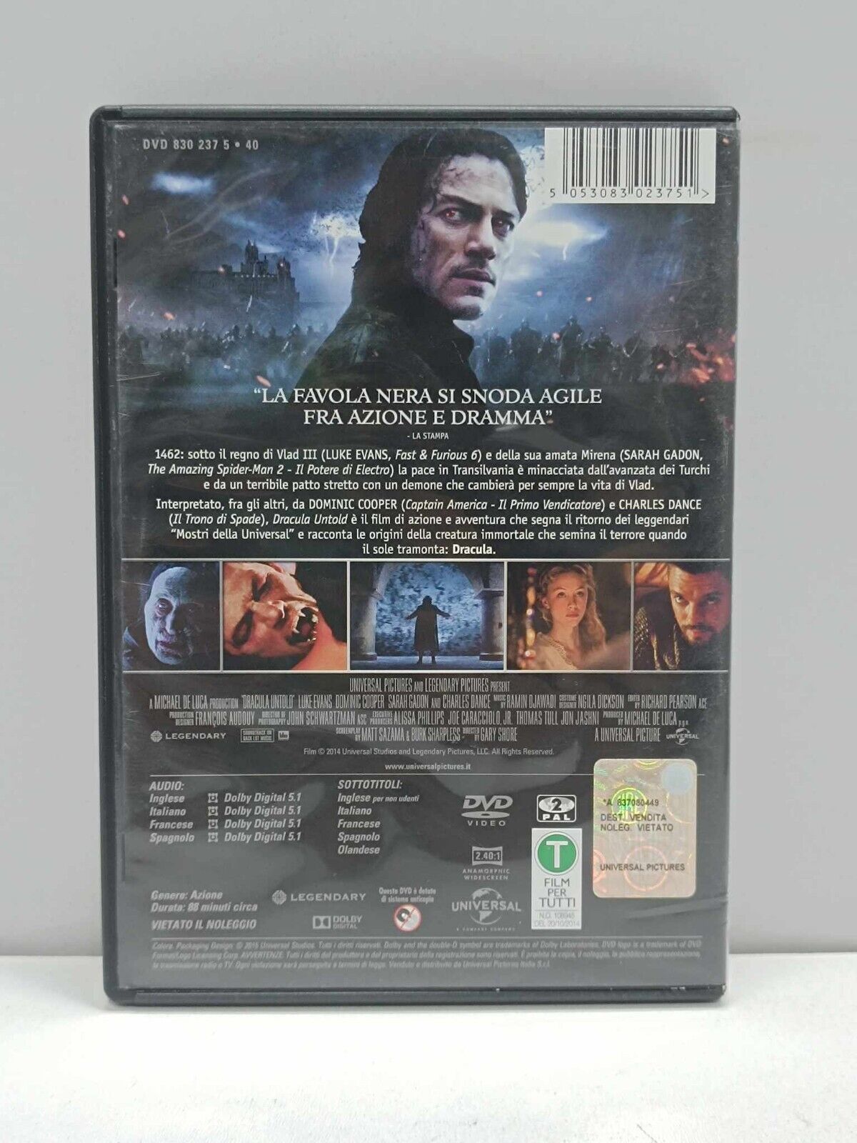 Dracula Untold Film DVD Italiano Usato Ita