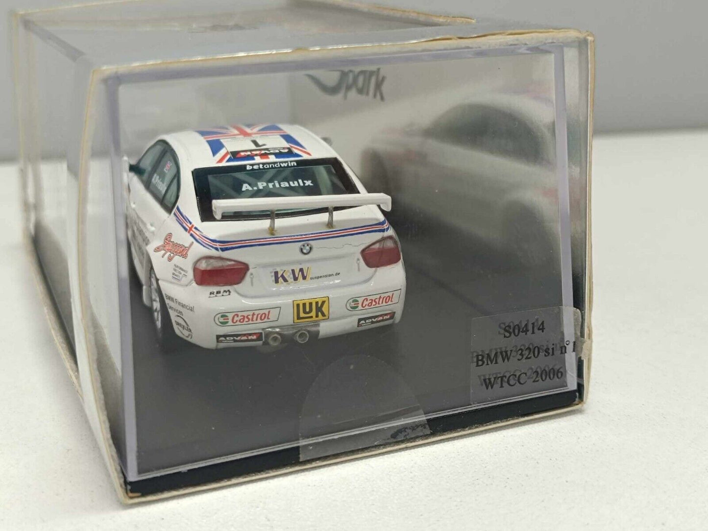 BMW 320 si #1 WTCC 2006 Andy Priaulx - Spark Model 1:43 Usato in box