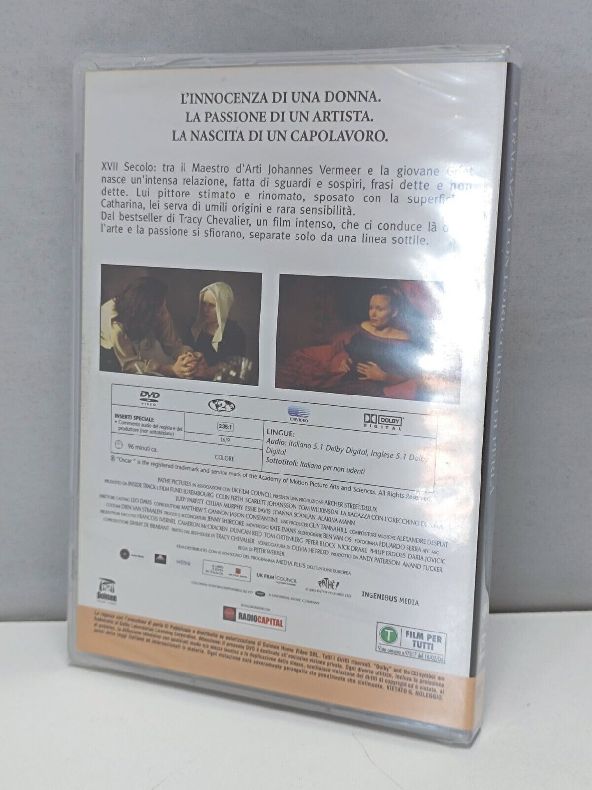 La Ragazza Con L'orecchino Di Perla Film DVD Italiano Nuovo Scarlett Johansson