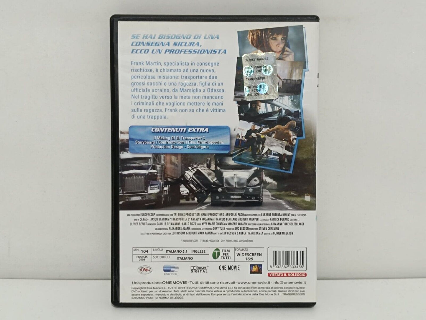 Transporter 3 Film DVD Italiano Usato Ita Jason Statham