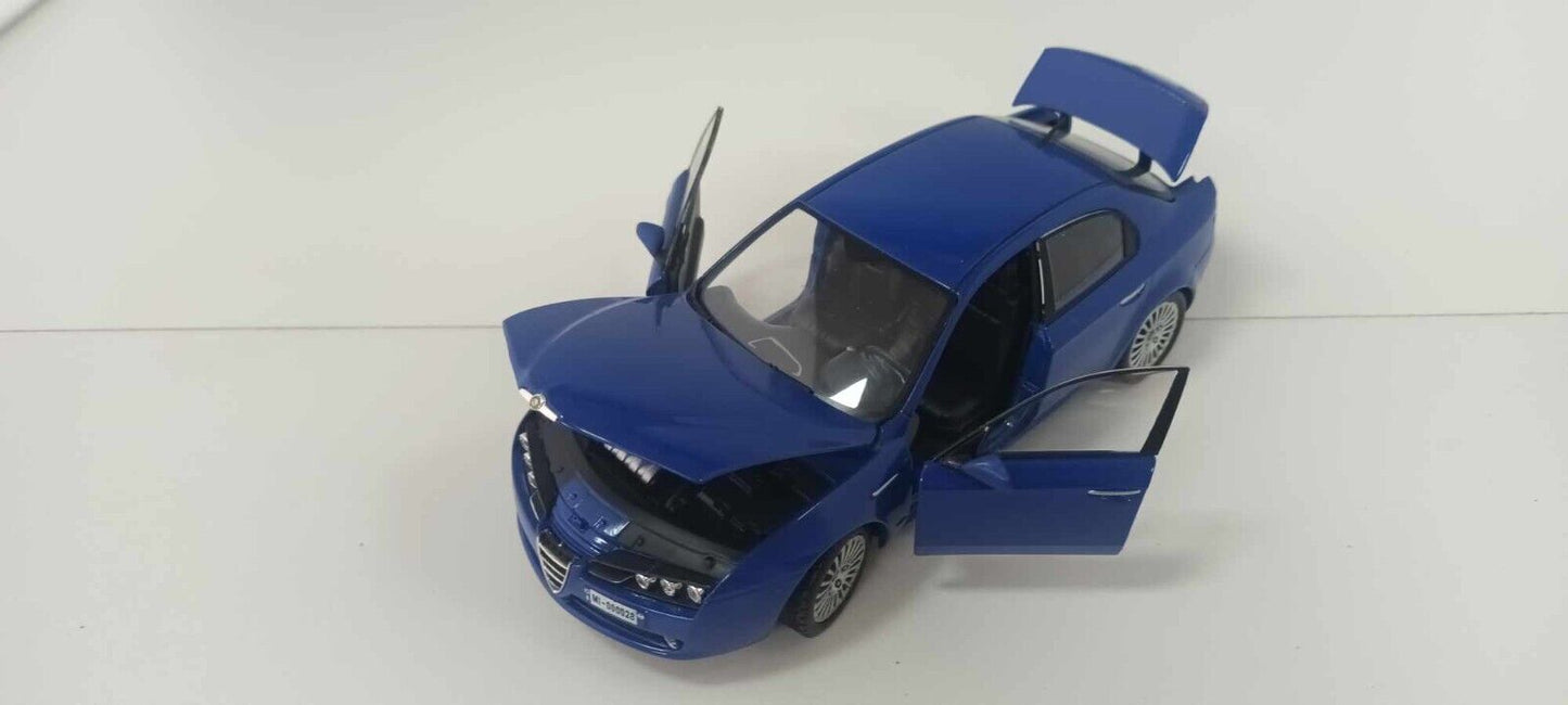 Alfa Romeo 159 Q4 3.2 JTS Motorama 1:24 Blu Usato Rara Very Rare GM Shop