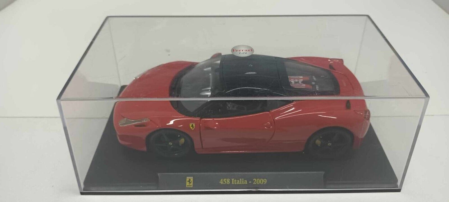 Ferrari 458 Italia 2009 Edicola / Burago Red 1:24 Ferrari Collection Usato