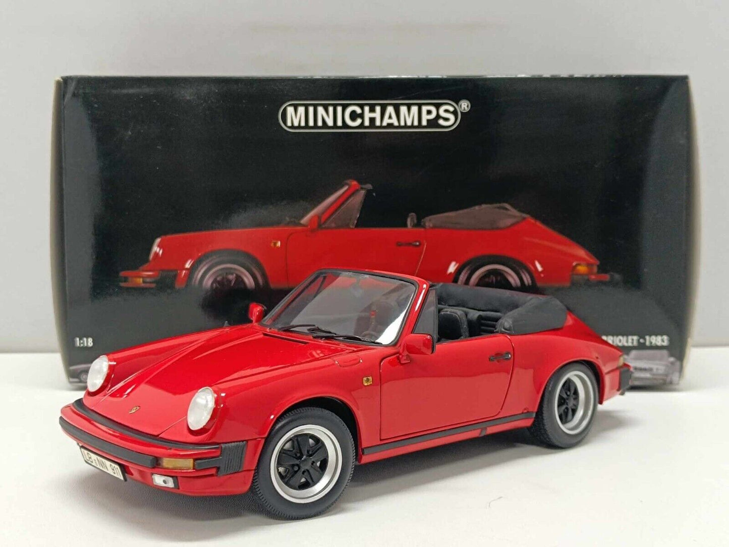Porsche 911 Carrera Cabriolet 1983 Red Rosso - Minichamps 1:18 Rare