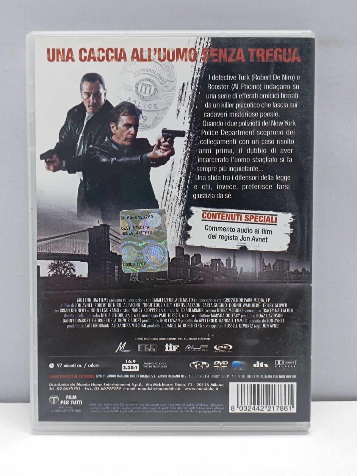 Sfida Senza Regole Film DVD Italiano Ita Usato Al Pacino Robert De Niro