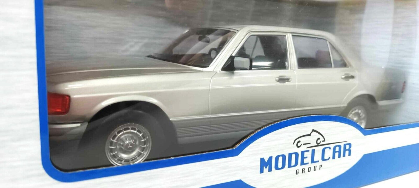 Mercedes Benz S-Class (W126) Modelcar Group MCG 1/18 Silver Nuovo GM Shop