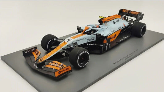 Formula 1 McLaren MCL35M 3rd Monaco GP 2021 Lando Norris #4 Spark 1:18 Nuovo