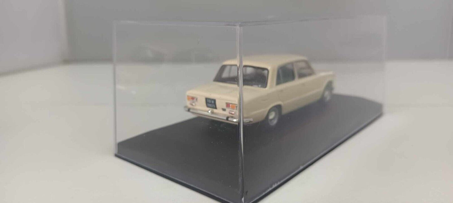 Fiat 124 L Berlina 1968 Beige Edicola 1:43 Usato + Teca Die Cast