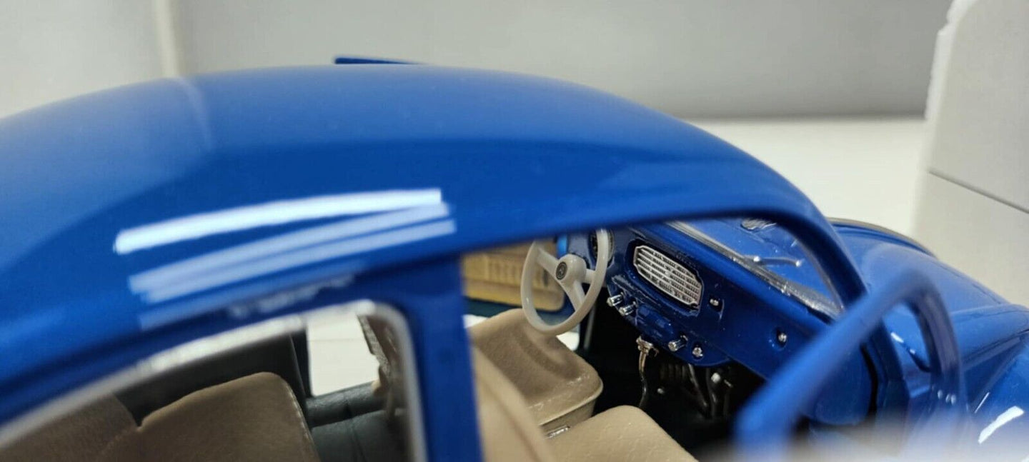 Volkswagen Kafer Beetle Maggiolino 1955 Blu Blue Burago 1:18 Usato Made in Italy