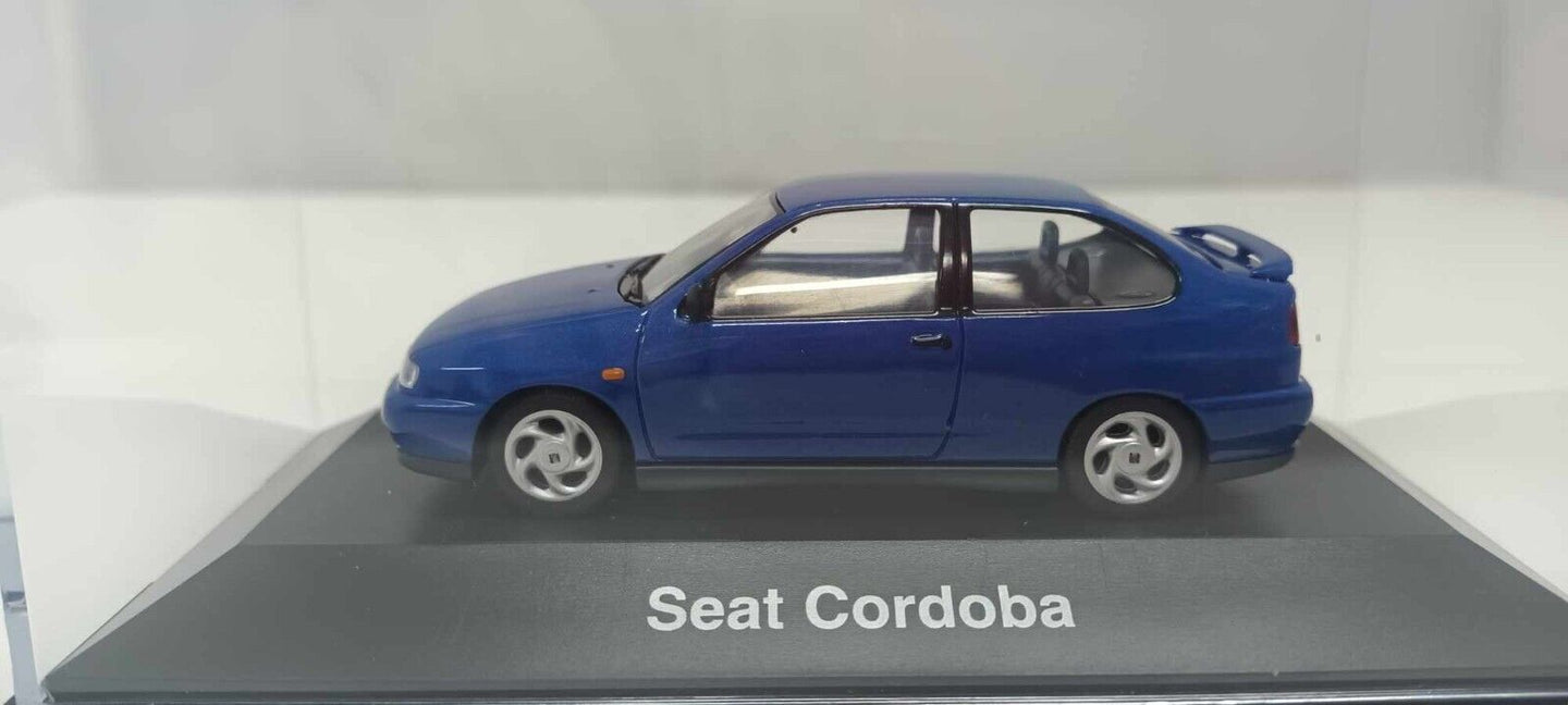 Seat Cordoba SX 1999 Herpa Seat Collection 1:43 Blu Metallizzato Usato + Teca