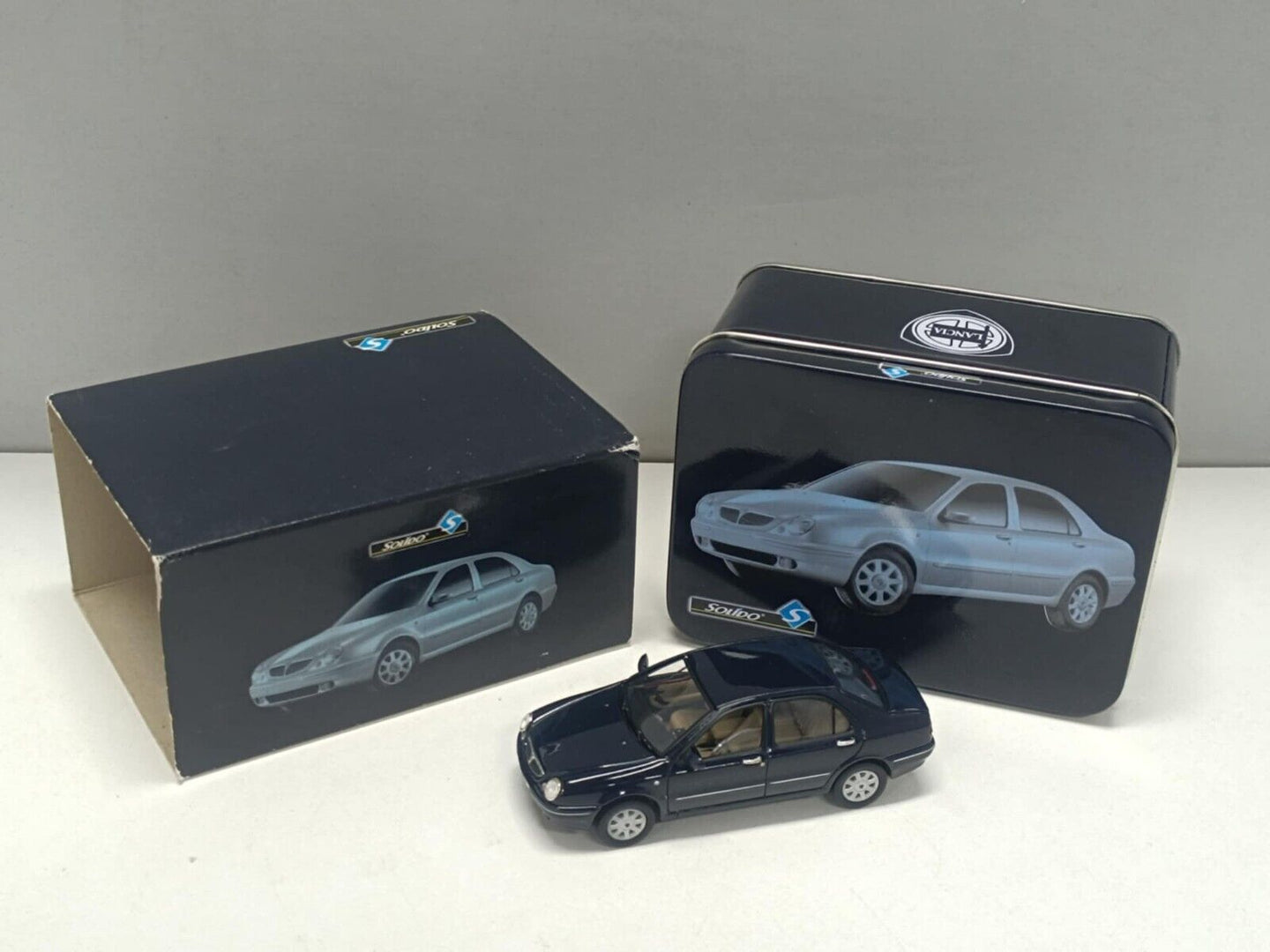 Lancia Lybra 1999 Box Gift Set Blue Blu Scuro - Solido 1:43 Usato 1/43