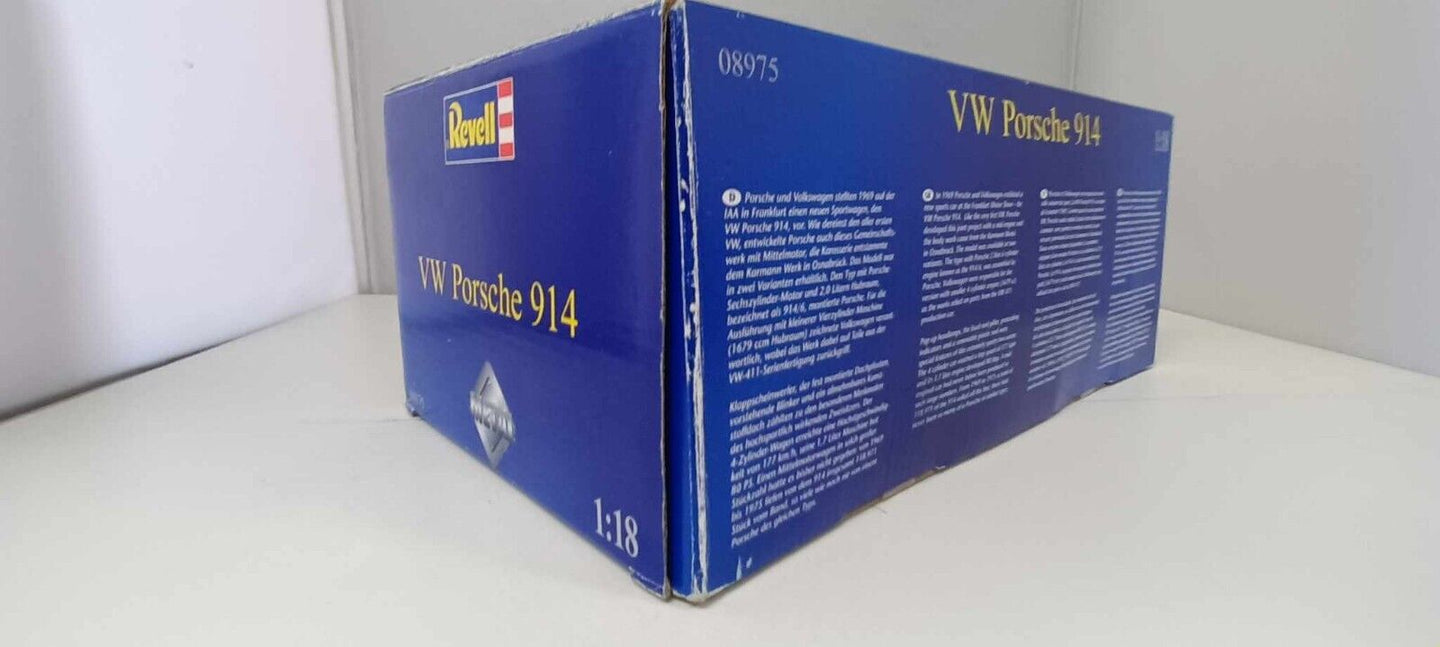 VW Porsche 914/6 Revell 1/18 Blu Metallizzato Blue Usato + Box Rara Very Rare