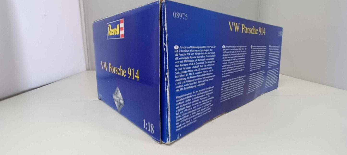 VW Porsche 914/6 Revell 1/18 Blu Metallizzato Blue Usato + Box Rara Very Rare