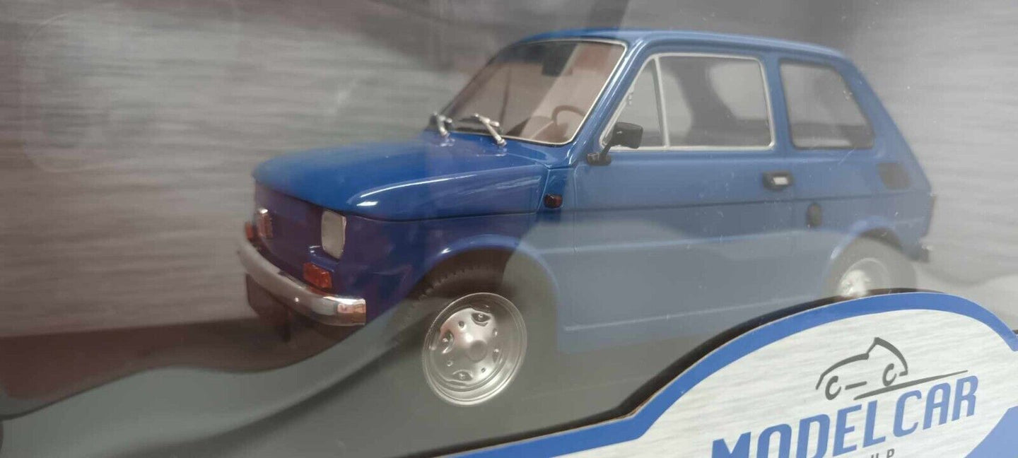 Fiat 126P 126 P 126 p Dark Blue Blu 1972 Modelcar Group MCG 1:18 Nuovo 1/18