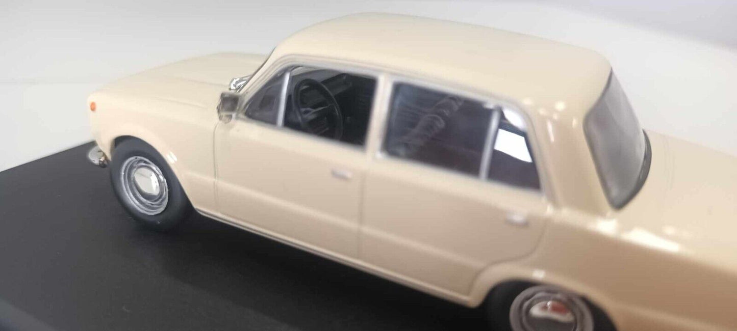 Fiat 124 L Berlina 1968 Beige Edicola 1:43 Usato + Teca Die Cast