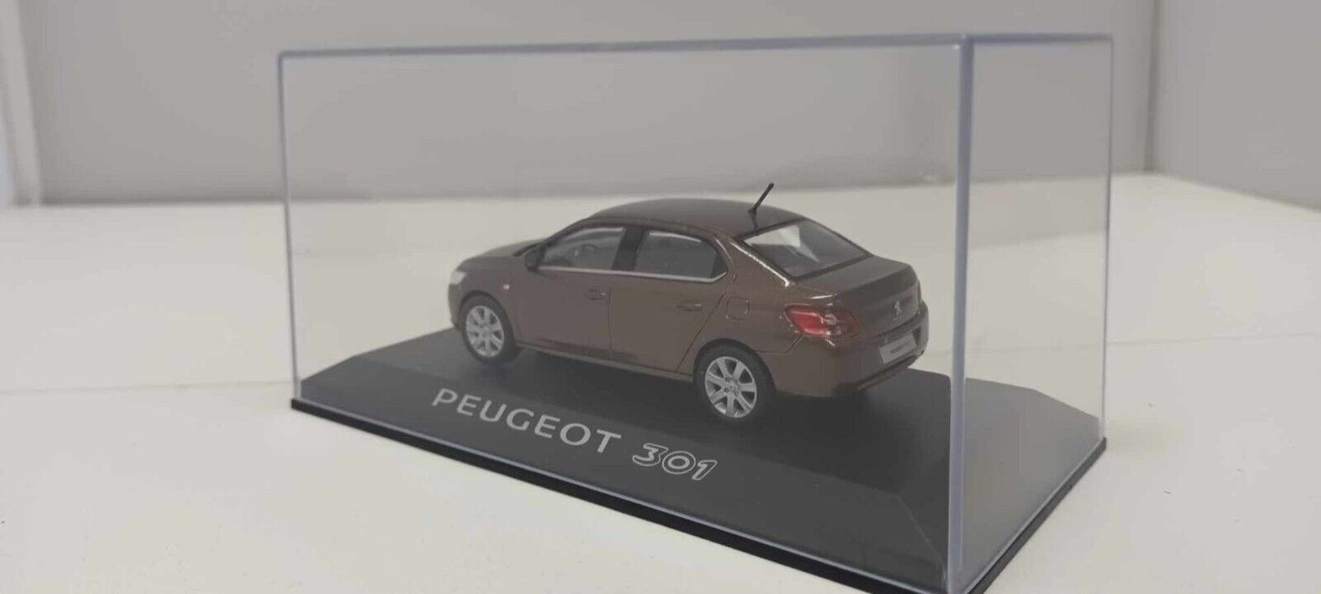 Peugeot 301 4 p 2012 Brown - Norev 1:43 Usato + Teca + Box